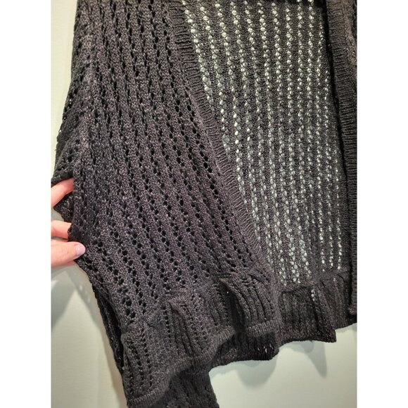New LC Lauren Conrad Black Open Knit Open Cardigan Sweater 2X - Picture 2 of 9